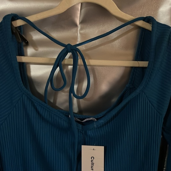 NWT. Culture Code Ribbed Blouse - Picture 3 of 5